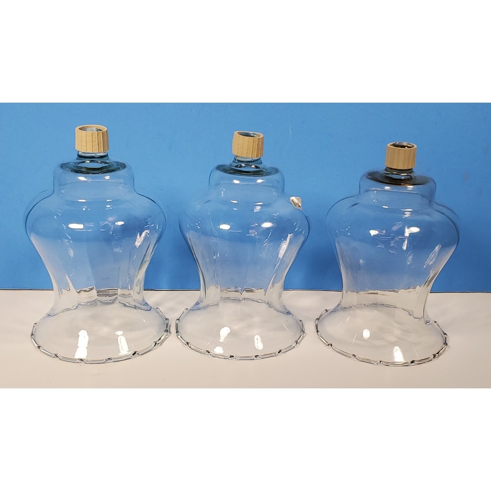 Votive Cups Optic Clear Glass Peg Candle Home‎ Interiors Homco Qty 3
